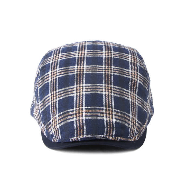 Travel Casual Checkered Beret Flat Cap