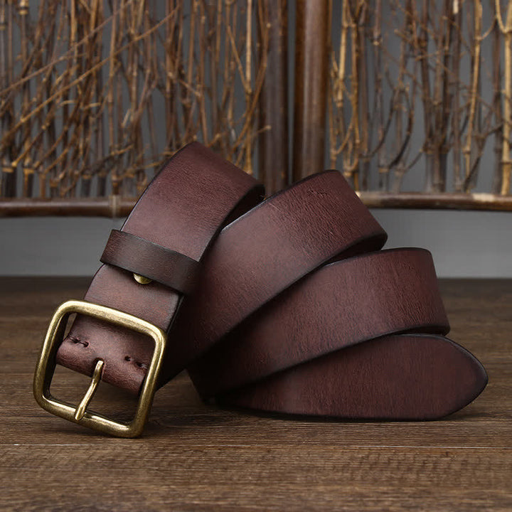 Men's Casual Jacket Soft Cowskin Leather Belt