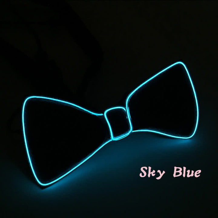 Light Up Blinking LED Glowing Bow Tie