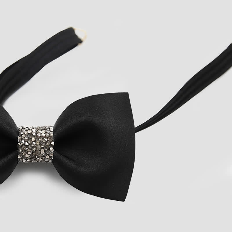 Men's Central Sparkly Accent Bow Tie - image 7