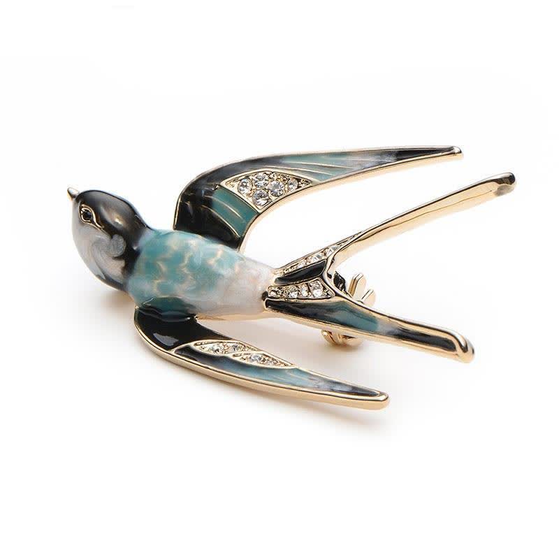 Women's Cute Enamel Swallow Brooch