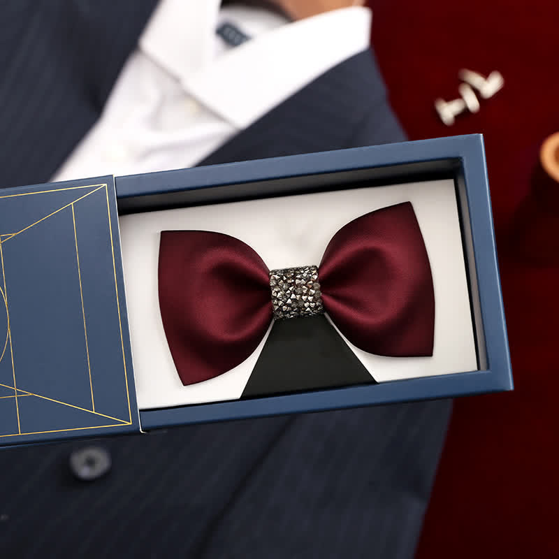 Men's Central Sparkly Accent Bow Tie - image 2