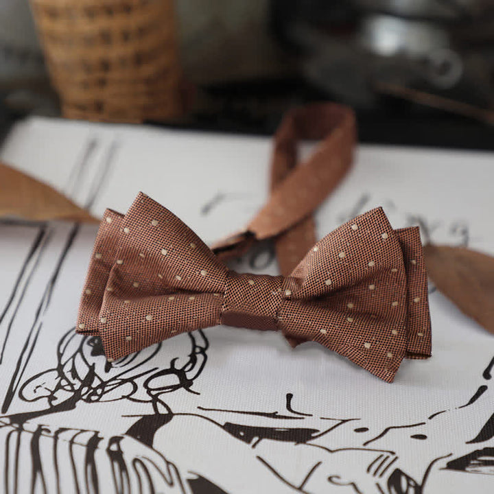 Men's Stylish Striped Dots Bow Tie