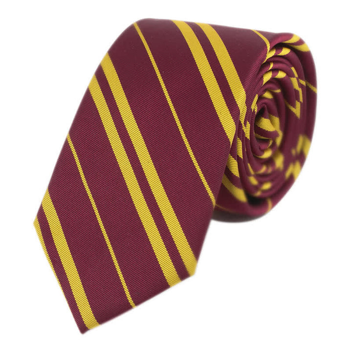 Men's Wizard School Halloween Cosplay Striped Necktie