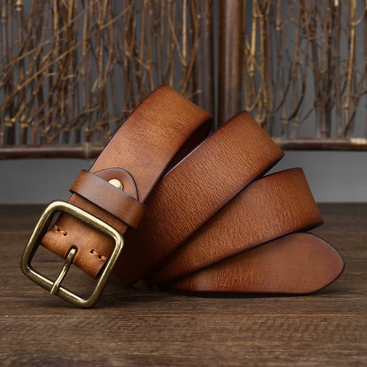 Men's Casual Jacket Soft Cowskin Leather Belt - image 3