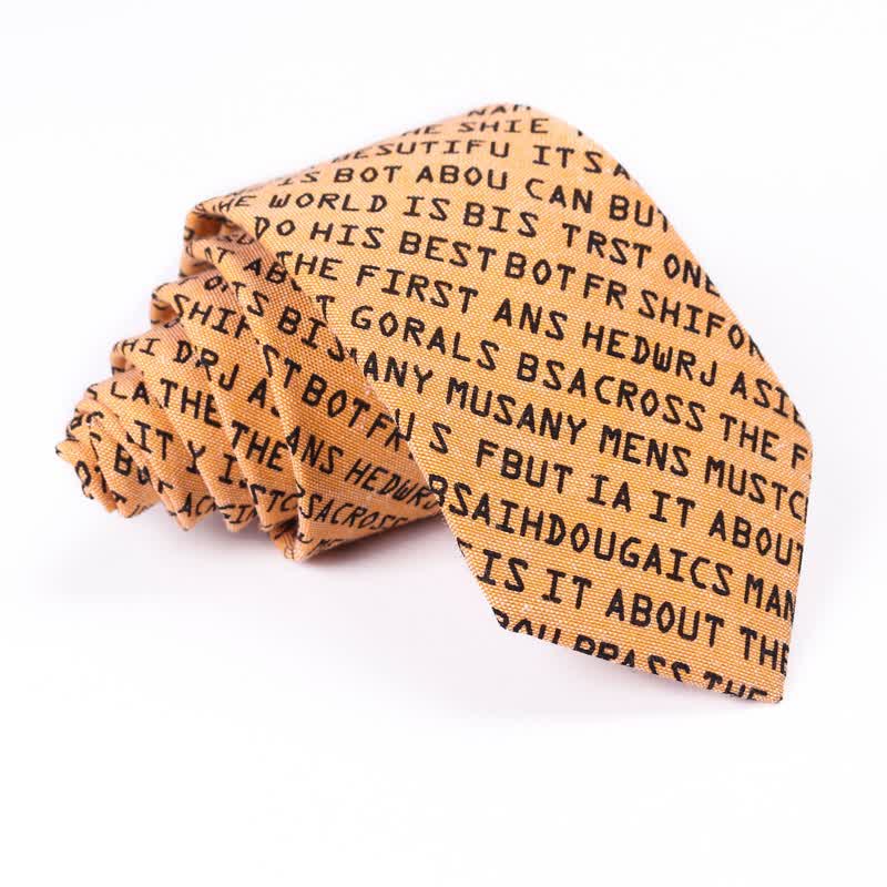 Men's Creative Casual English Letter Necktie