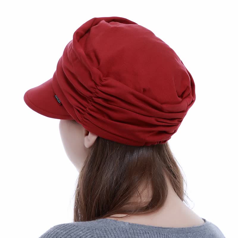 Women's Soft-Brimmed Hat Pleated Baseball Cap