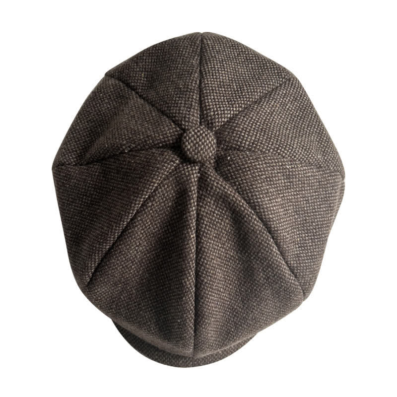 Vintage Auburn Newsboy Beret Octagonal Cap