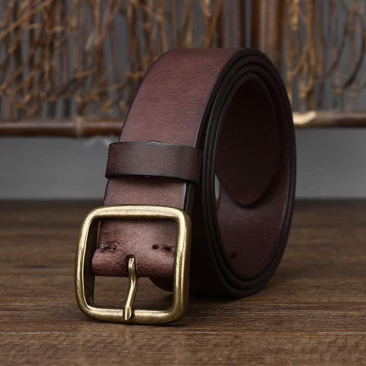 Men's Casual Jacket Soft Cowskin Leather Belt