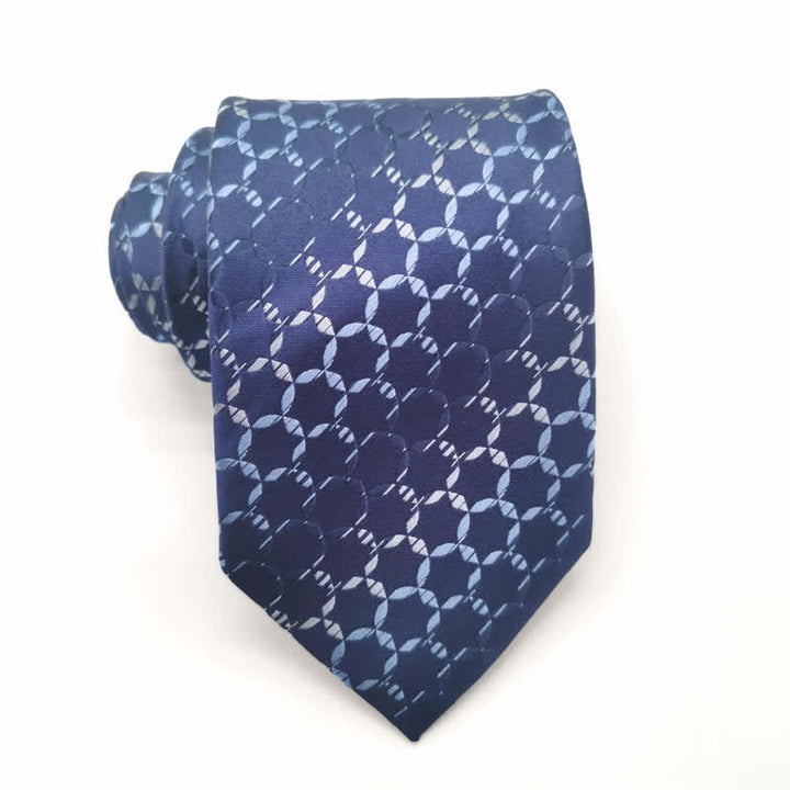 Men's Graduated Striped Hexagon Pure Silk Necktie