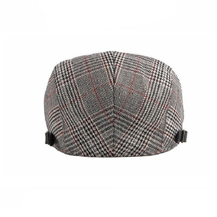 Classic Plaid Beret Cabbie Flat Cap