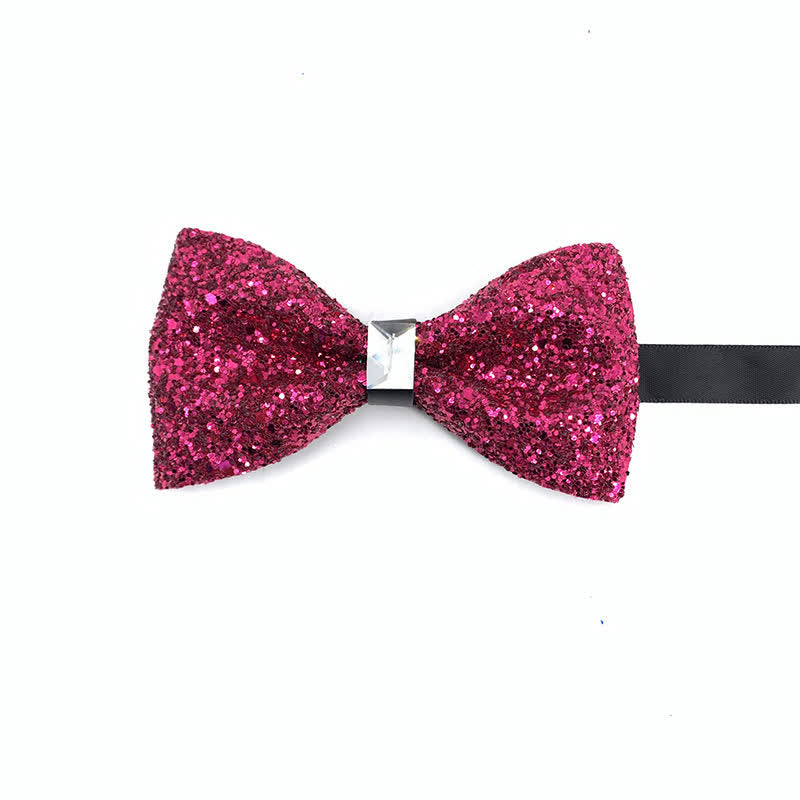 Men's Shiny Sequins Fancy Bow Tie