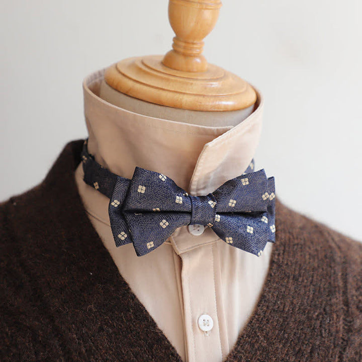 Men's Retro Floral Leaves Bow Tie