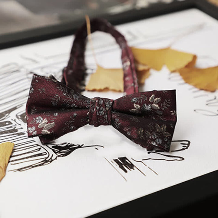 Men's Burgundy Series Gentleman Bow Tie