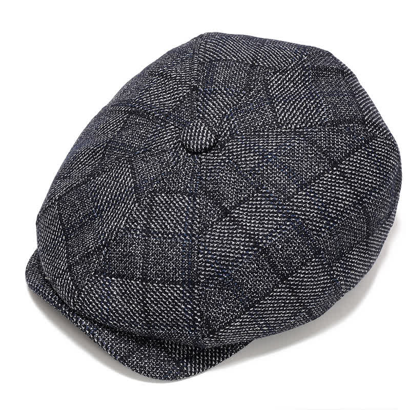  Classic Newsboy Flat Cap with Earflap Beret - Blue Gray - Adjustable (about 22"-23 5/8") - image 15