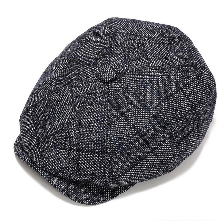  Classic Newsboy Flat Cap with Earflap Beret - Blue Gray - Adjustable (about 22"-23 5/8") - image 15