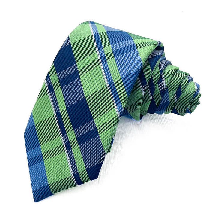 Men's Smart Bright Plaid Necktie