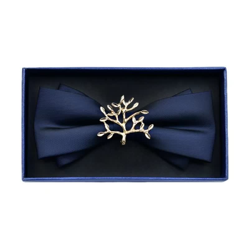 Men's Rhinestone Metal Matte Bow Tie