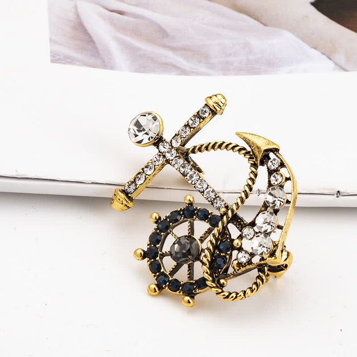 Men's Helmsman Navy Anchor Brooch