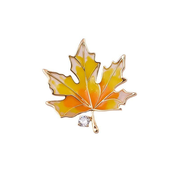 Women's Autumn Gold Maple Leaf Brooch