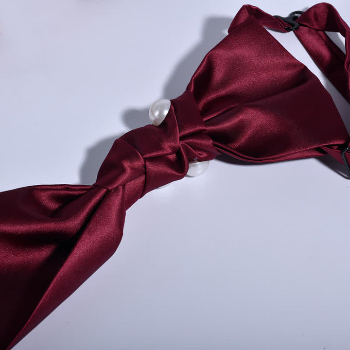 Men's Vintage Look Pearls Wedding Necktie - image 3