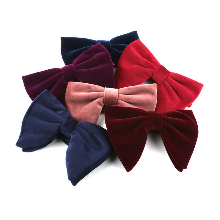 Men's Gentleman Oversize Droopy Velvet Bow Tie