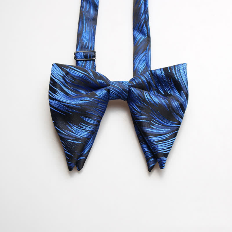 Men's Abstract Floral Oversized Pointed Bow Tie