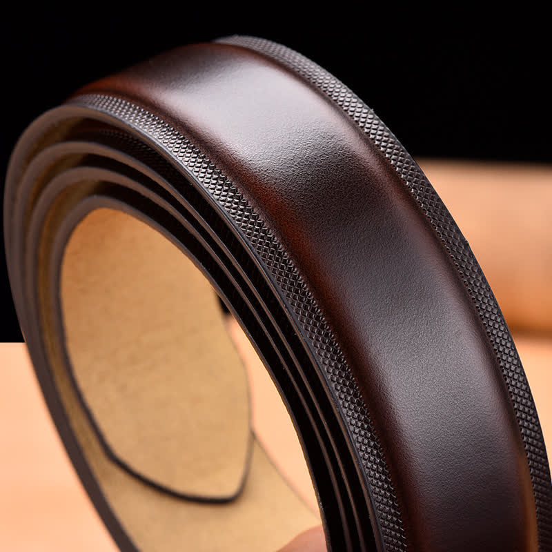 Men's Noble Black and Silver Buckle Leather Belt - image 4