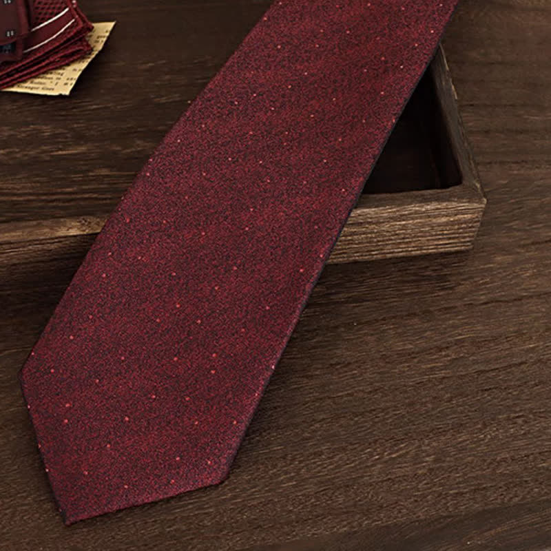 Men's Burgundy Little Dots Necktie - image 3