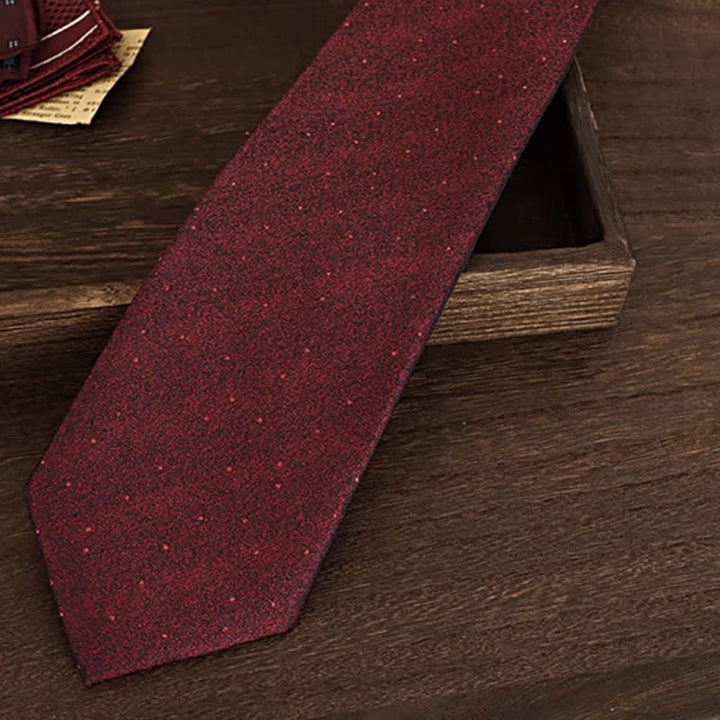 Men's Burgundy Little Dots Necktie - image 3