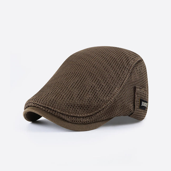 Stylish Sport Breathable Mesh Beret Cap  - Coffee - Adjustable (about 22"-23 5/8") - image 8
