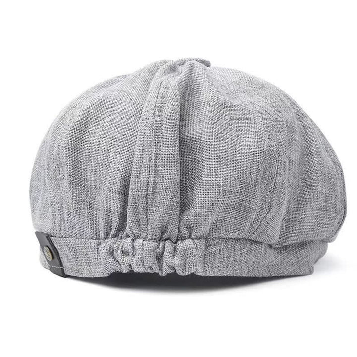 Casual Breathable Linen Octagonal Beret Cap - image 5