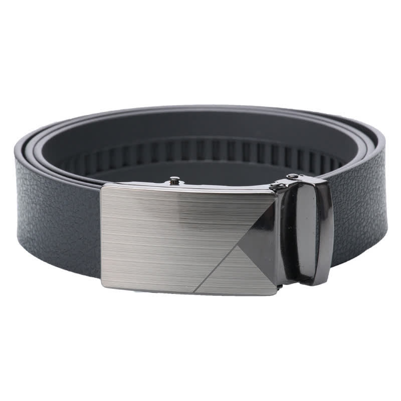 Men's Business Automatic Buckle Black Leather Belt - image 1