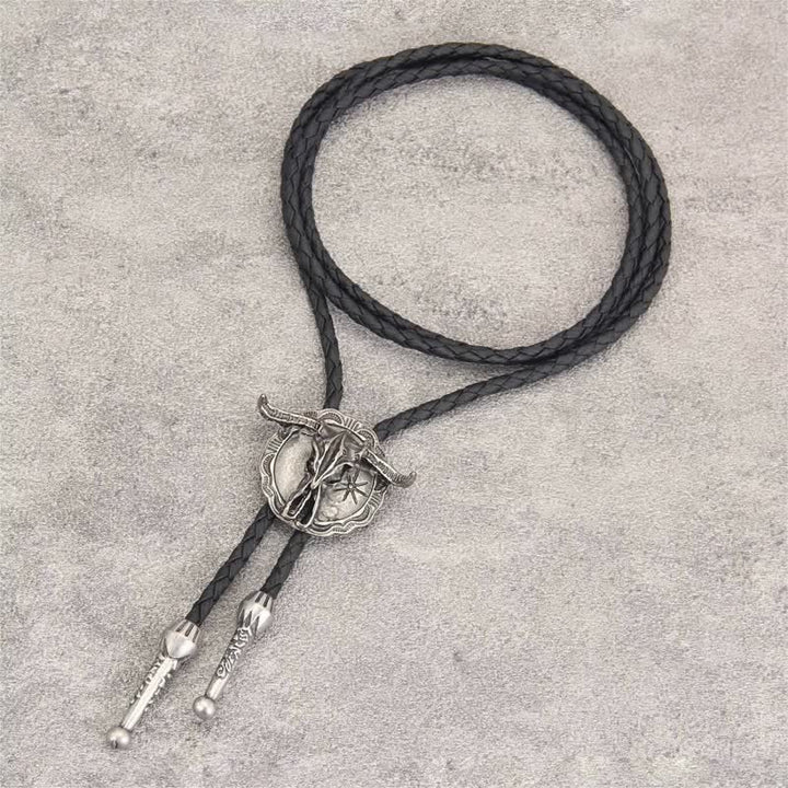 Wild Western Rodeo Bull Head Bolo Tie