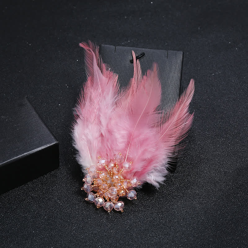 Women's Luxury Crystal Branch Snowflake Feather Brooch