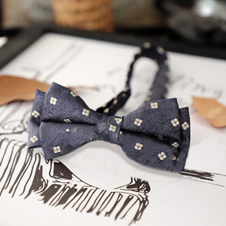 Men's Retro Floral Leaves Bow Tie