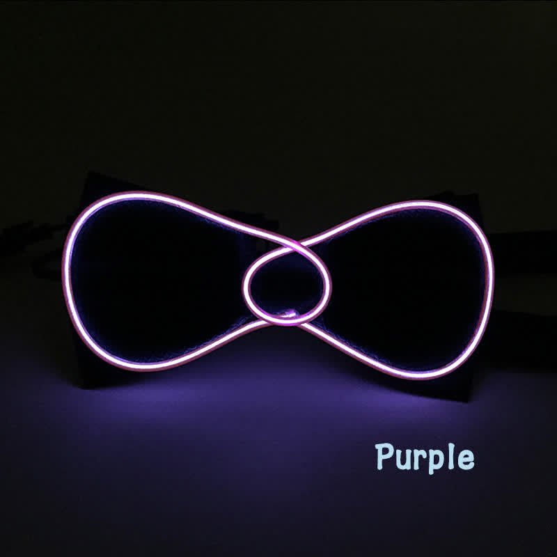 Flashing Round LED Glowing Bow Tie