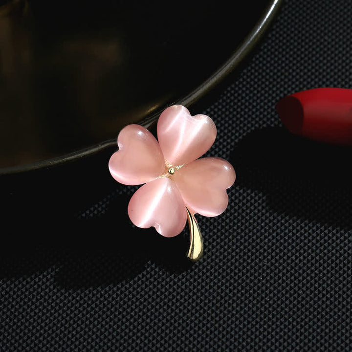 Women's Lucky Four-Leaf Clovers Brooch