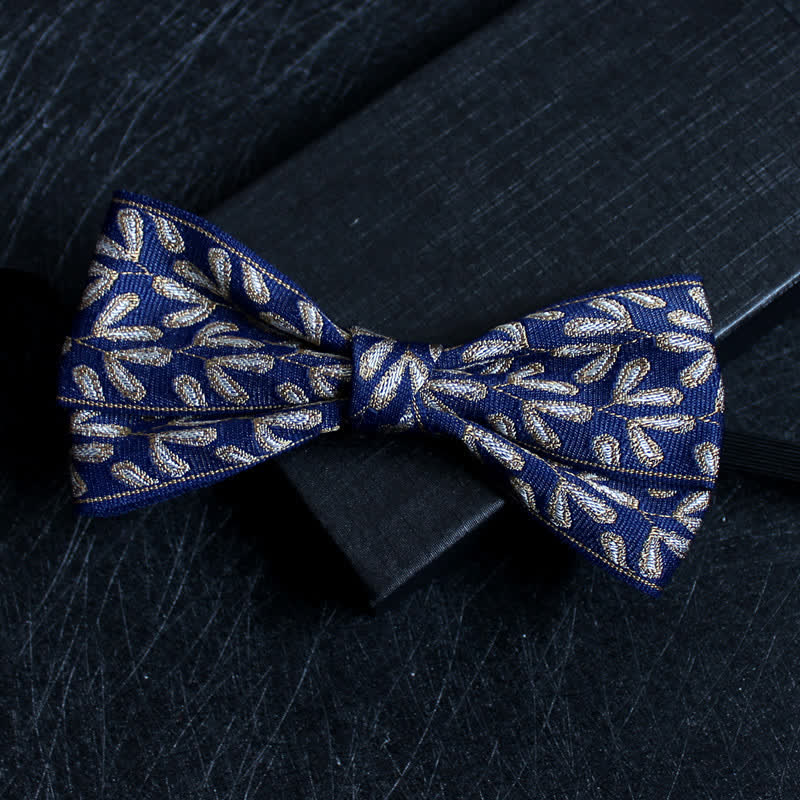 Men's Abstract Pattern Double Layers Bow Tie