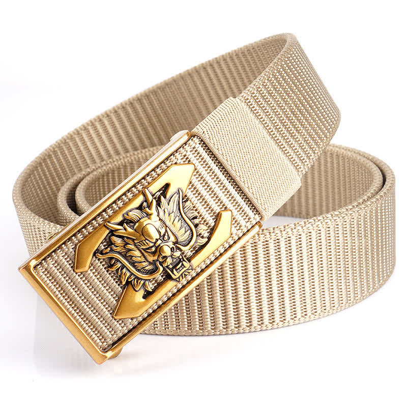 Men's Z Letter Mighty Dragon Nylon Belt