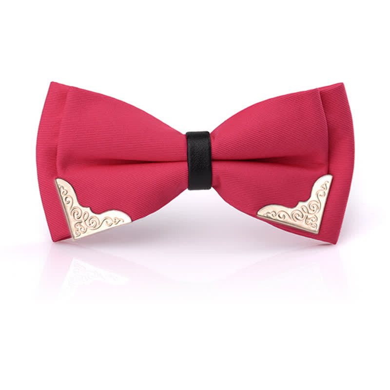 Men's Classic Metal Gold Bow Tie