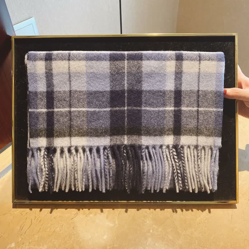 Unisex Cashmere Edinburgh Big Warm Plaid Scarf