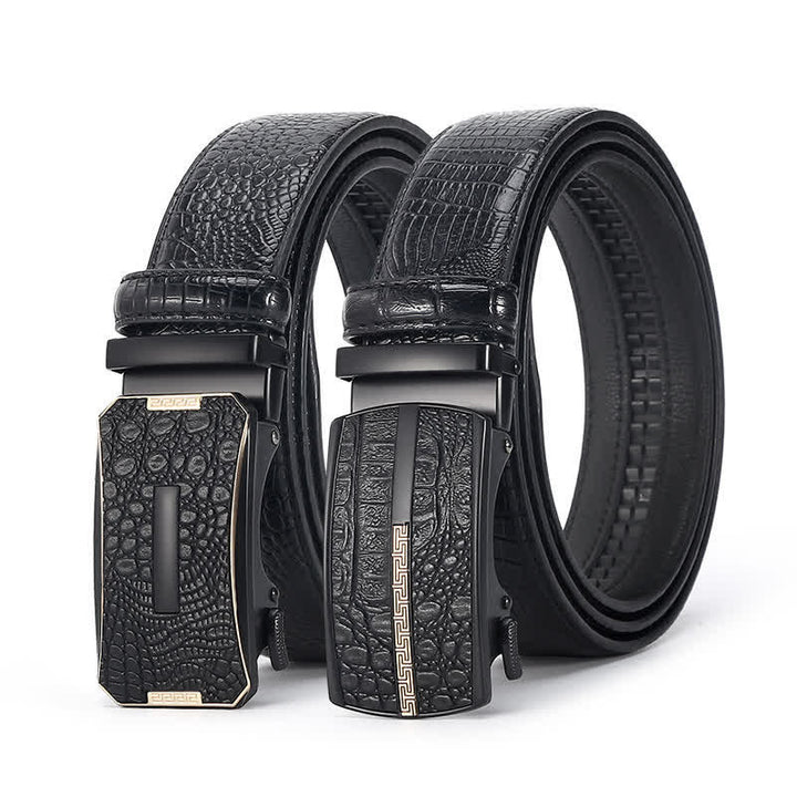 Men's Luxury Crocodile Skin Pattern Leather Belt