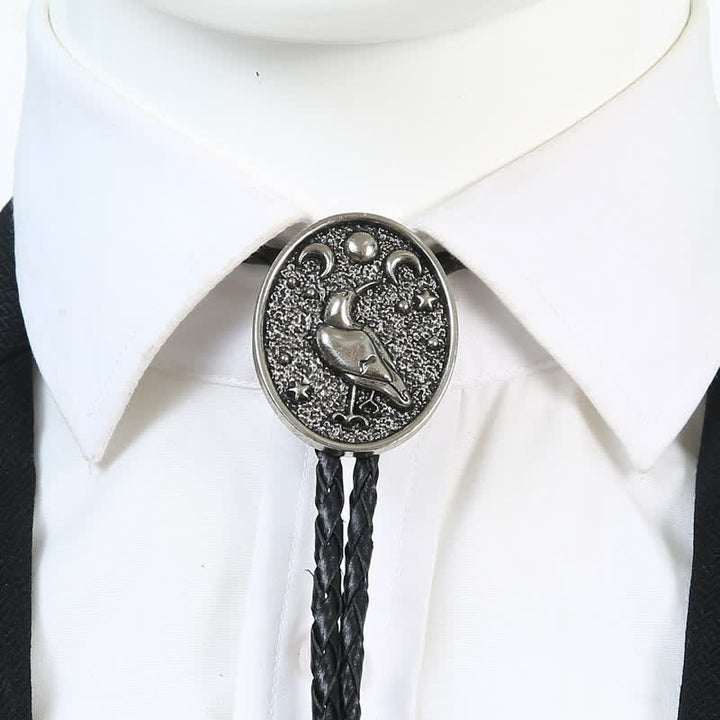 Simple Stars Moon Trendy Bird Bolo Tie