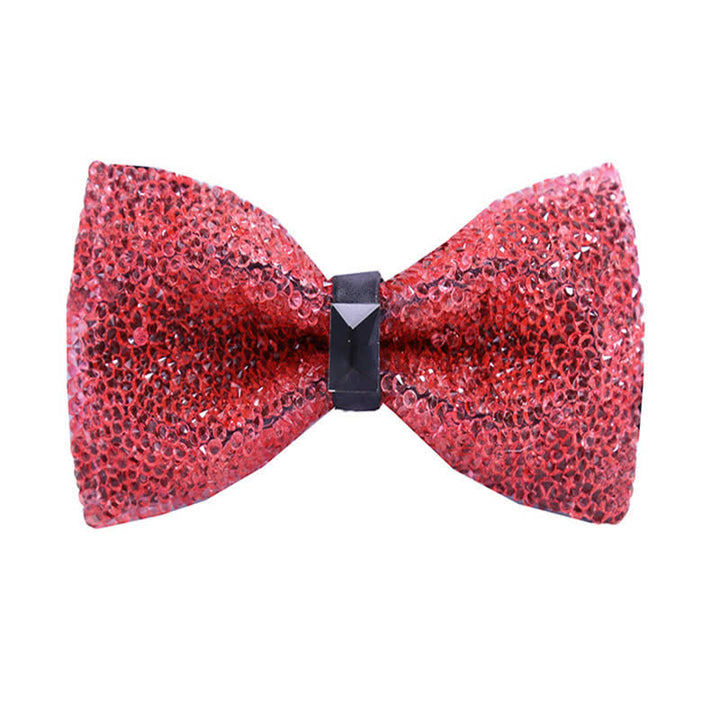 Men's Sparkle Star Glitter Crystal Bow Tie