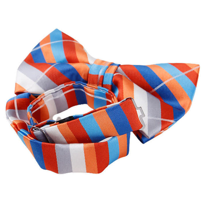 Men's Captivating Bright Striped Bow Tie