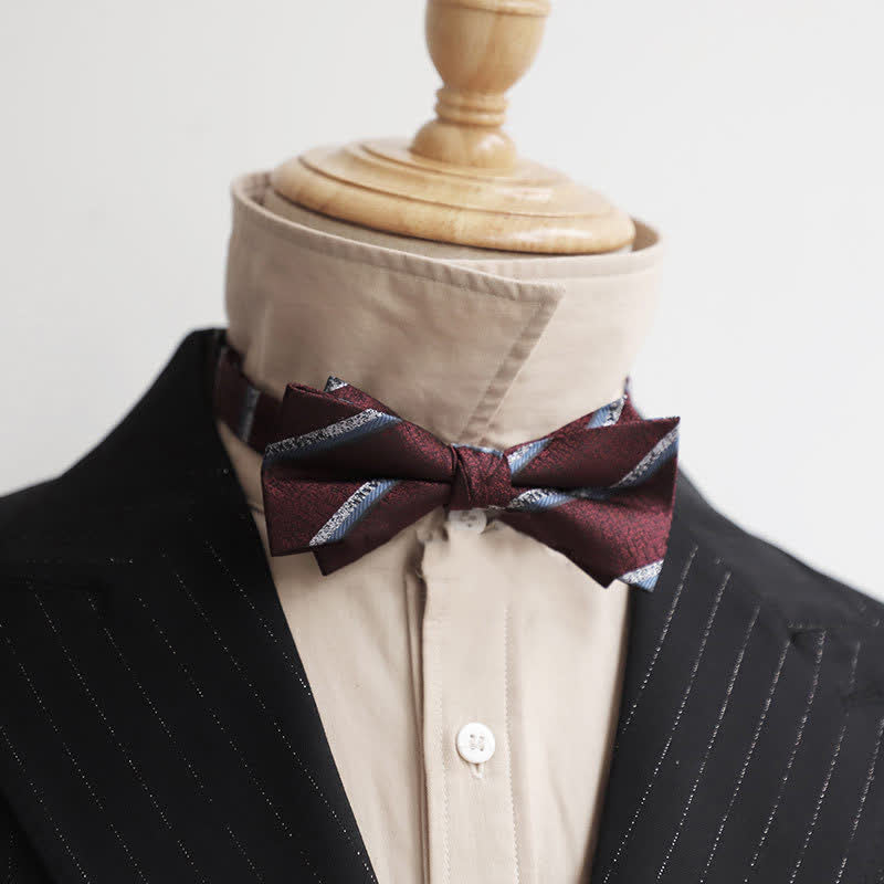 Men's Burgundy Series Gentleman Bow Tie