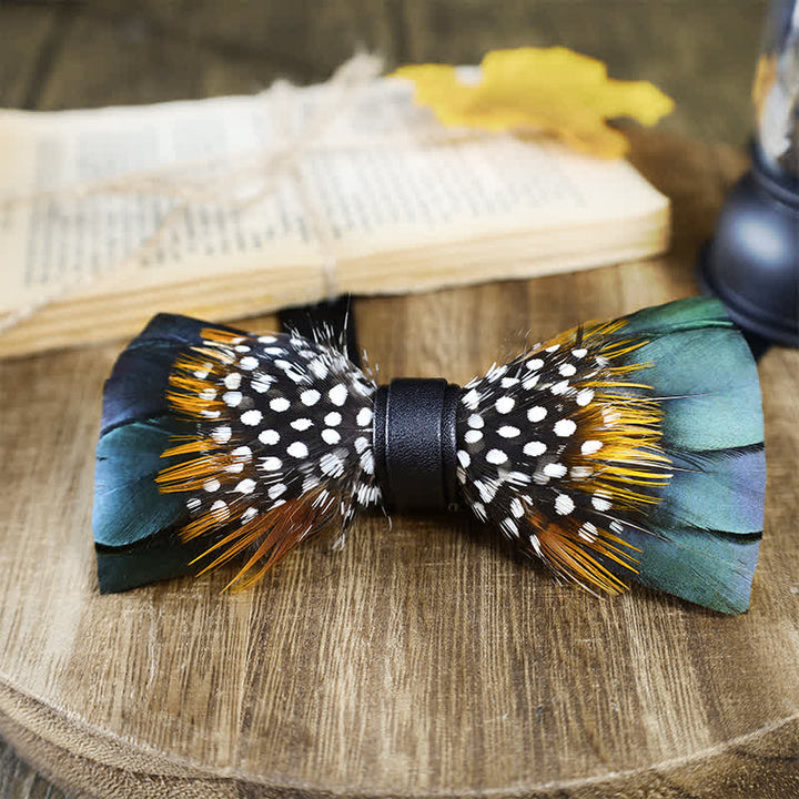 Green Classic Feather Bow Tie Collection Bundle