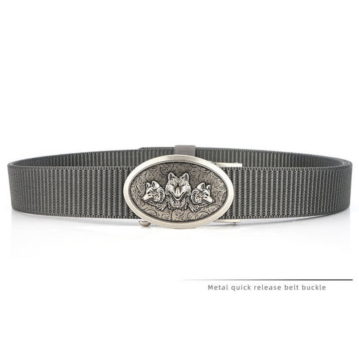 Men's Hungry Wolves Simple Nylon Belt