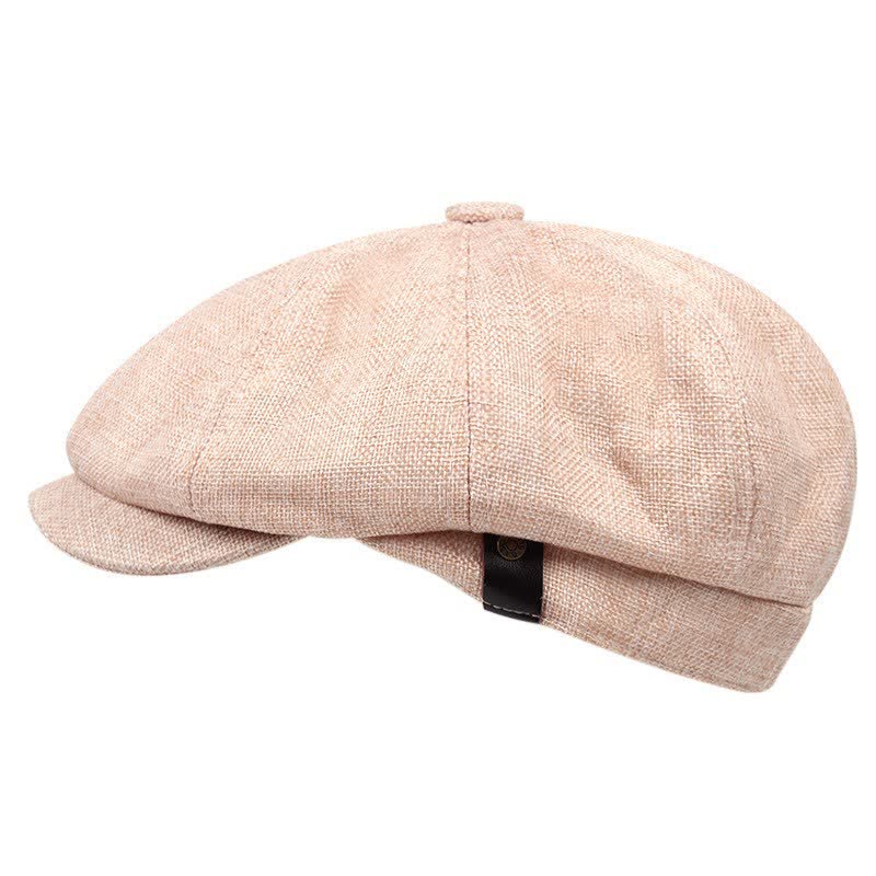 Casual Artist Linen Octagonal Beret Hat - image 4